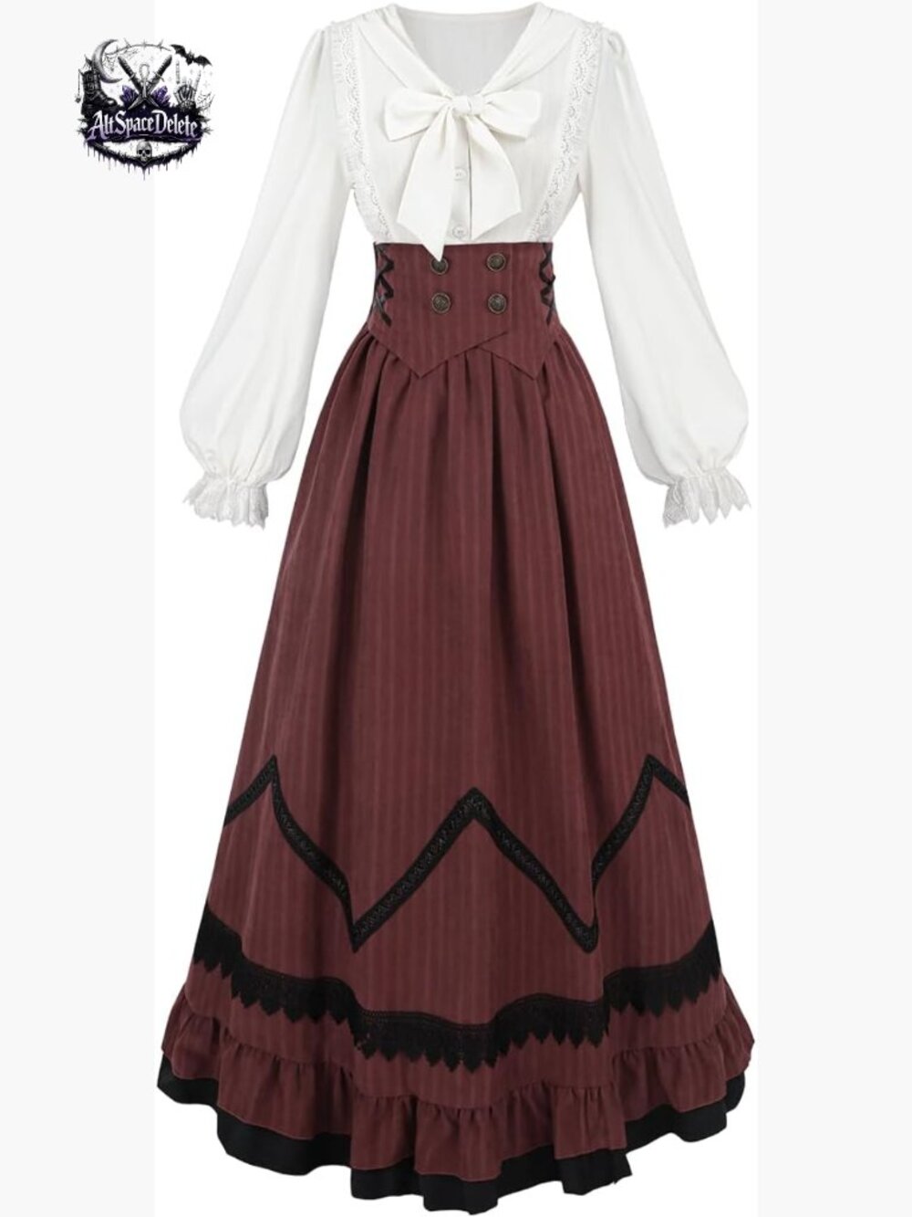 Victorian Renaissance Gown Edwardian Costume Vintage 1800s Dress